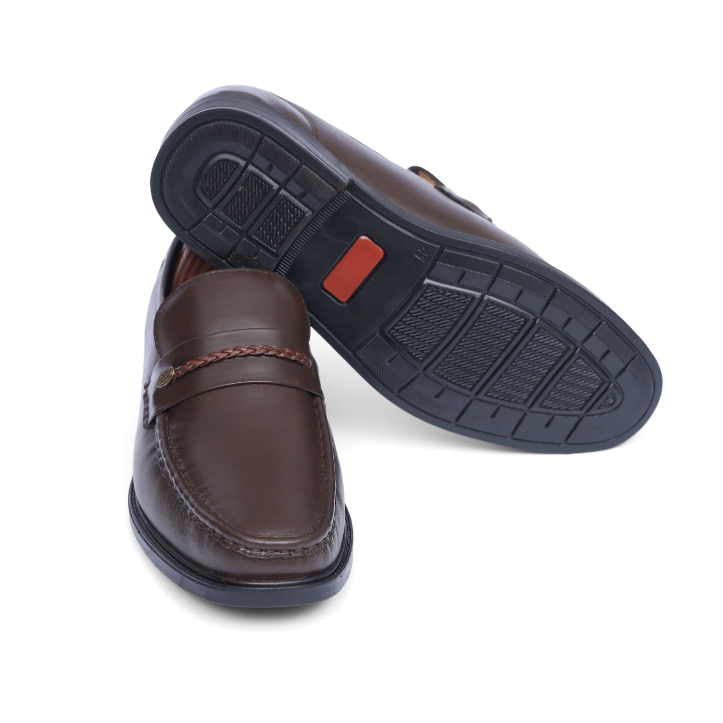 Brown Leather Moccasin shoe