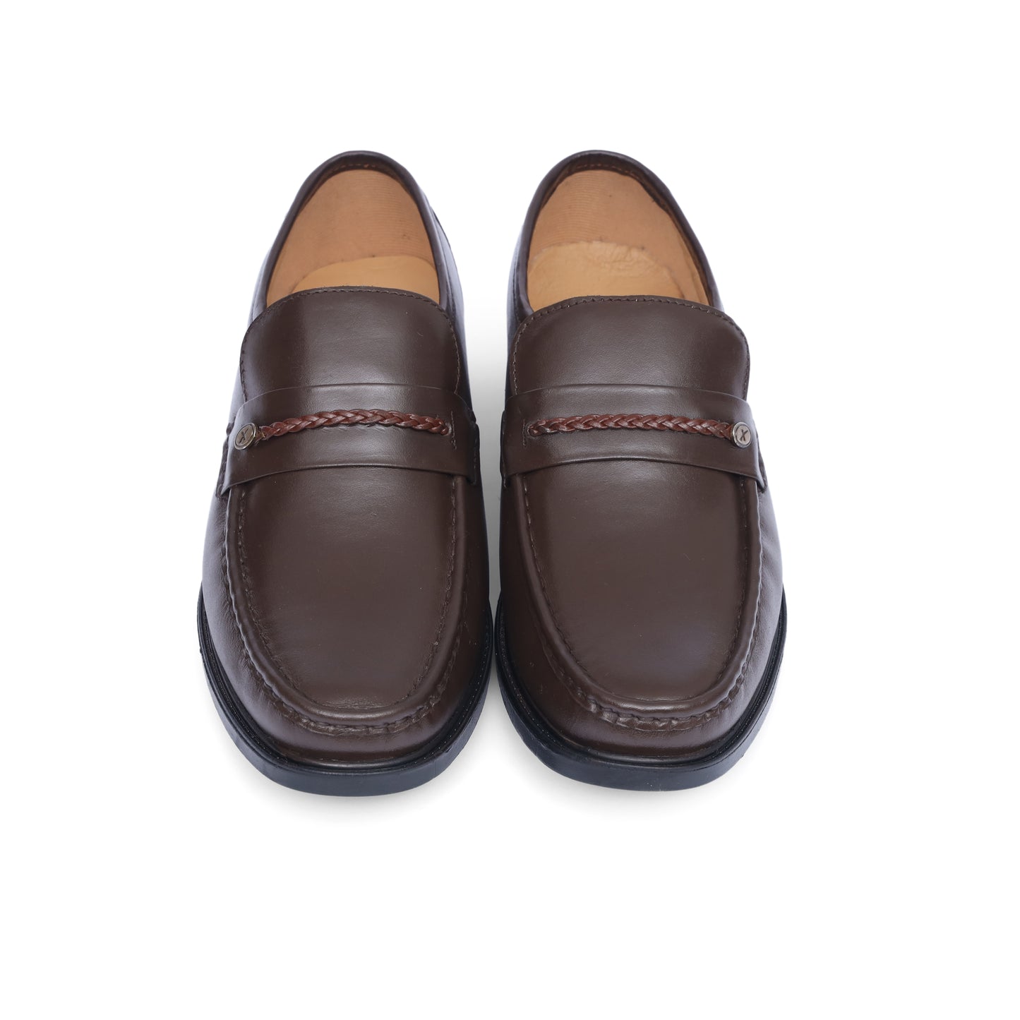 Brown Leather Moccasin shoe