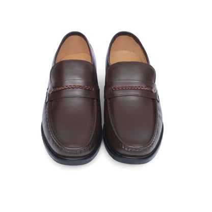 Brown Leather Moccasin shoe
