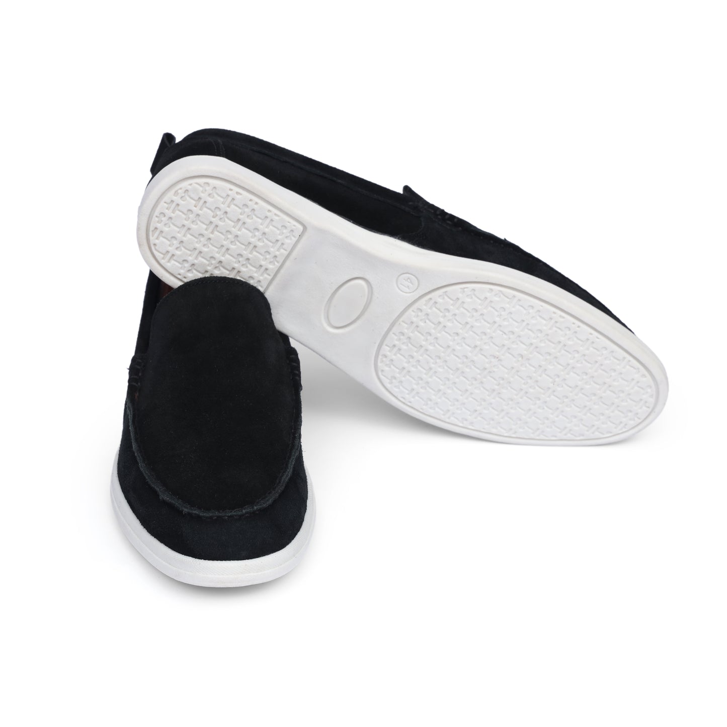 Black Leather Suede Loro Piana Loafer