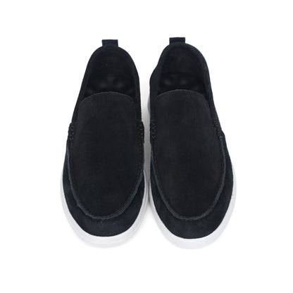 Black Leather Suede Loro Piana Loafer