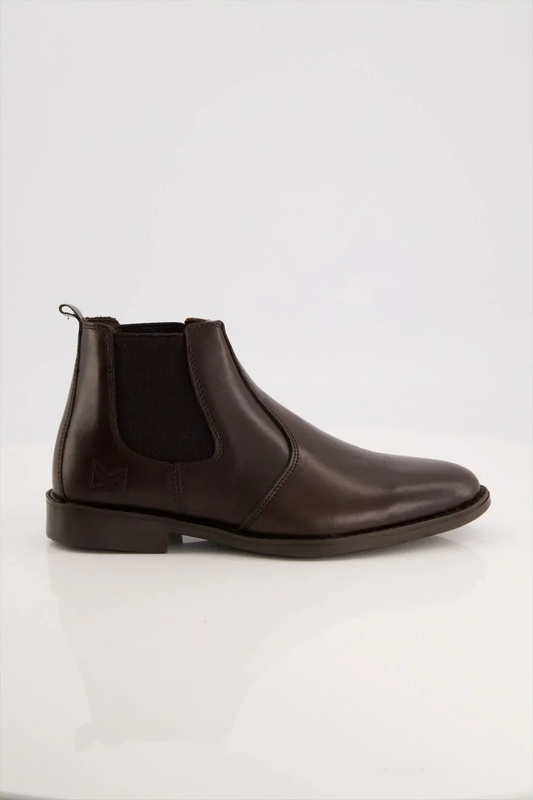 Brown Cow Leather Chelsea Boots