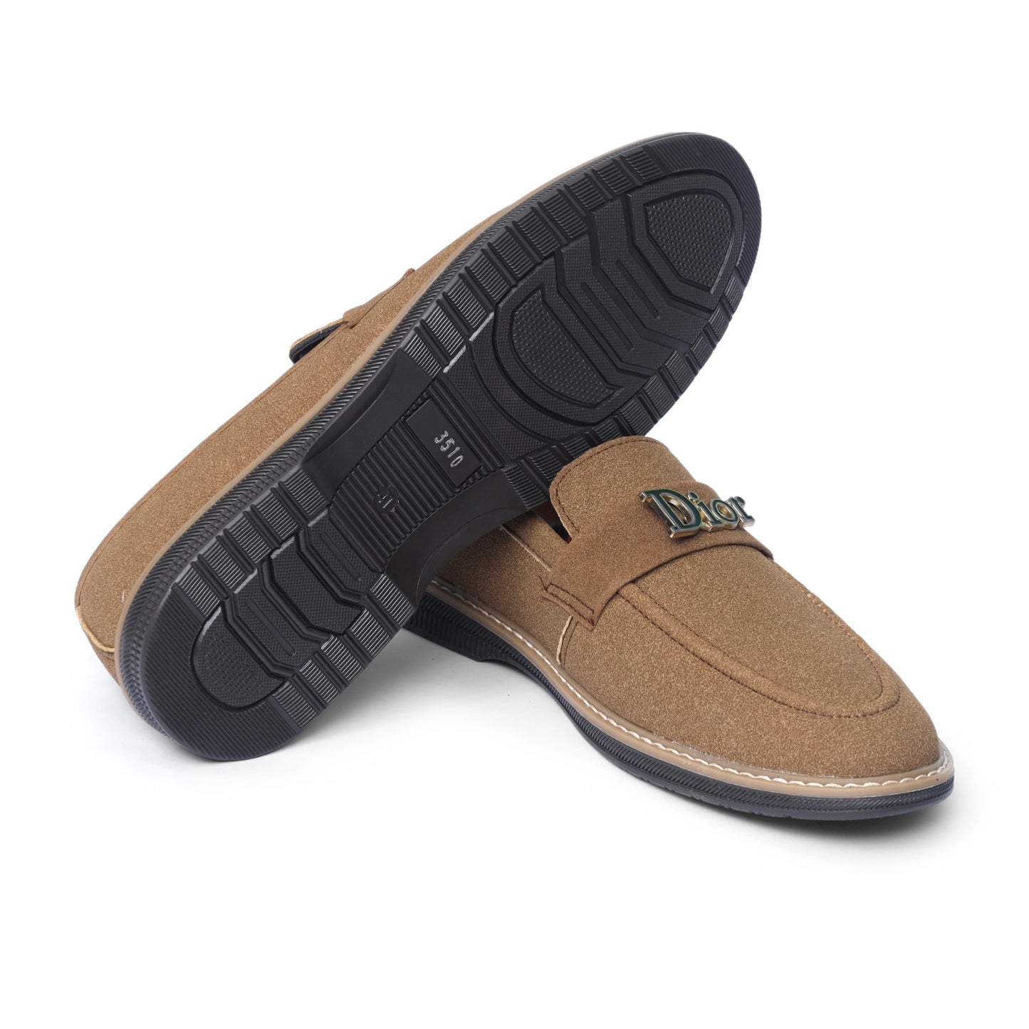 Mustard Suede Dior  Buckle Loafers