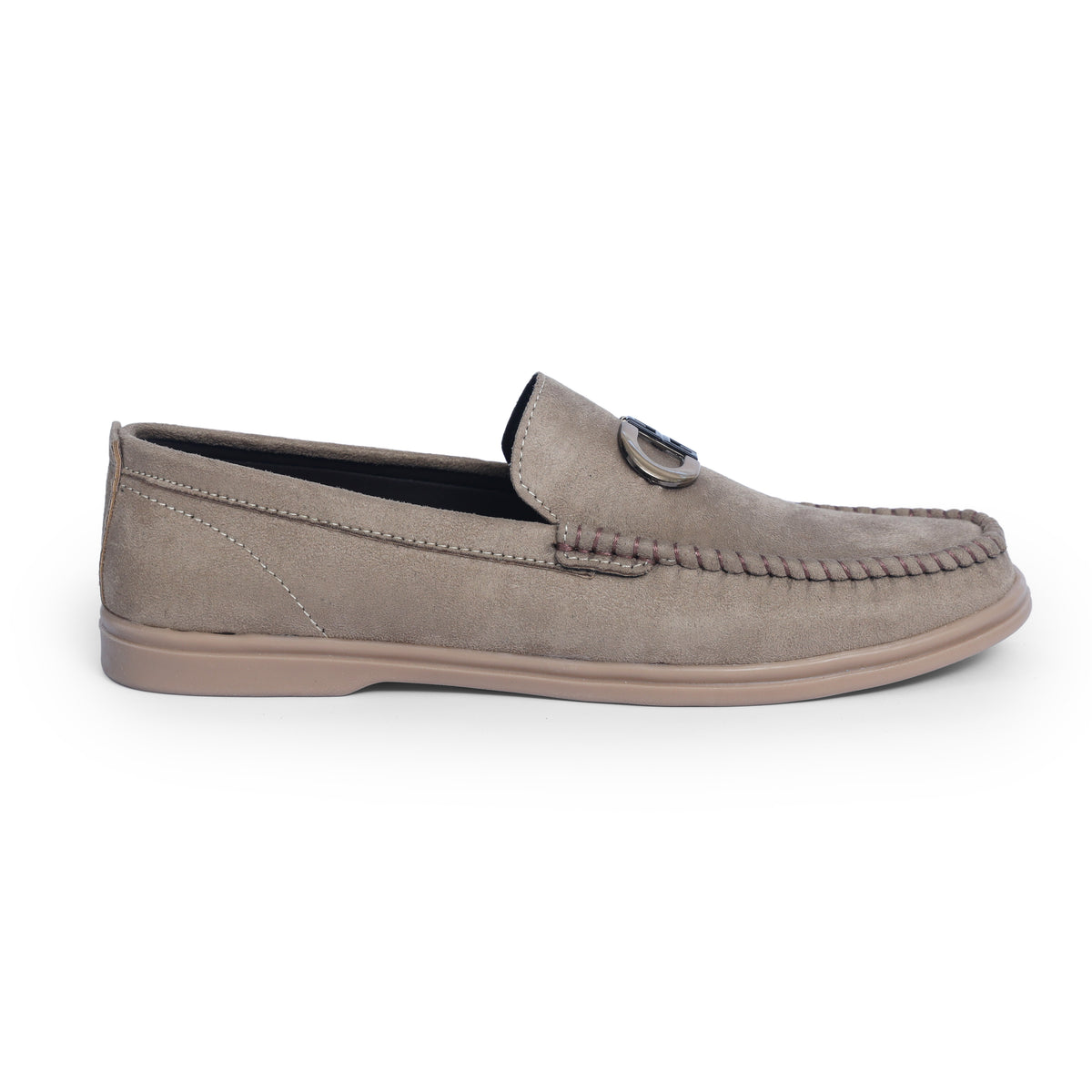 Beige Suede Leather Loafers