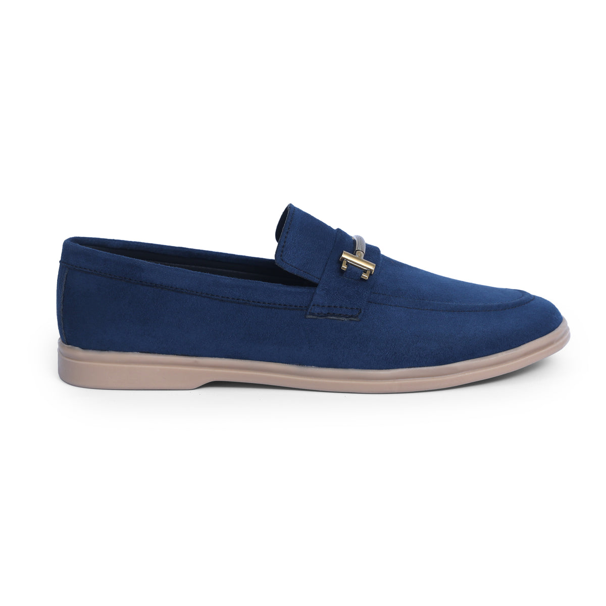 Blue Suede Leather Loafers